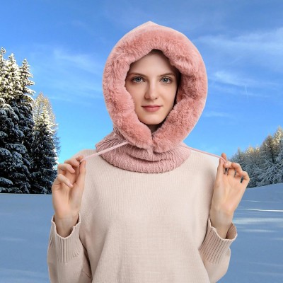 HUAMULAN 3-in-1 Winter Balaclava Ski Mask Pink HUAMULAN Women's Pink 3-in-1 Winter Balaclava Fleece Beanie Ski Mask