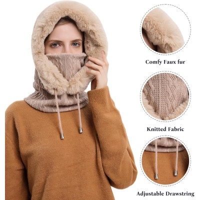 HUAMULAN Women's 3-in-1 Winter Balaclava Khaki HUAMULAN Women's 3-in-1 Winter Balaclava Khaki Ski Snow Fleece Set