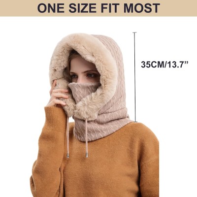 HUAMULAN Women's 3-in-1 Winter Balaclava Khaki HUAMULAN Women's 3-in-1 Winter Balaclava Khaki Ski Snow Fleece Set