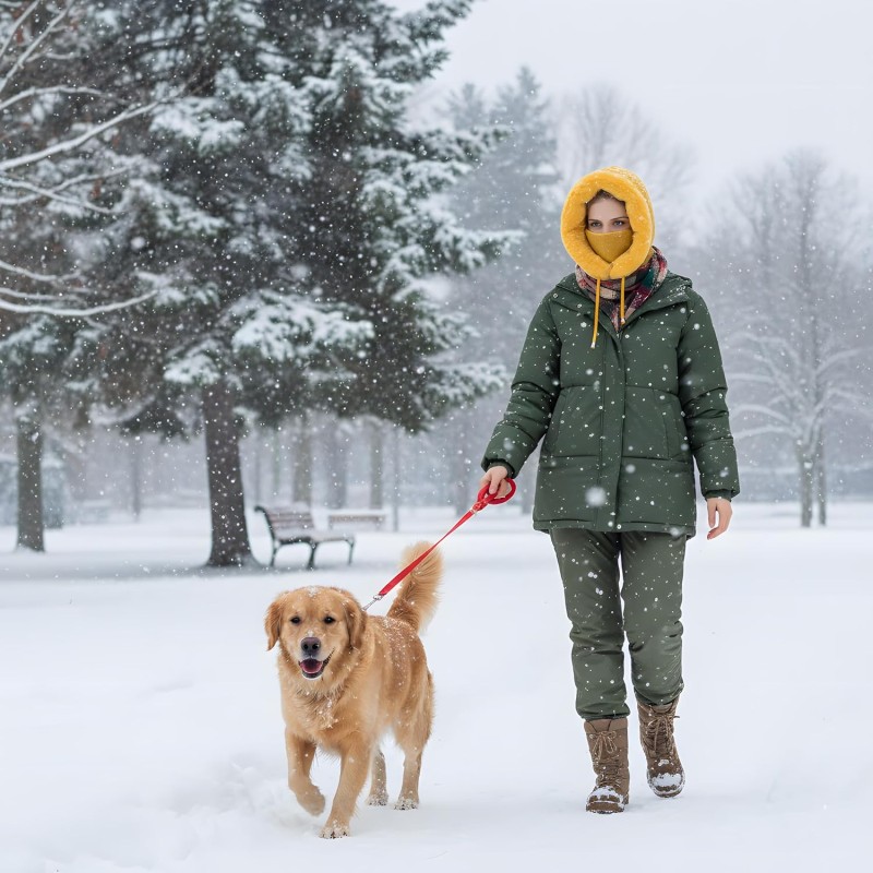 HUAMULAN Women's 3-in-1 Winter Balaclava Beanie Scarf Set Yellow Ski Snow