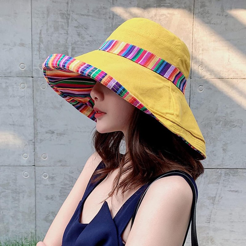 Women’s bohemian wide brim sun hat with UV protection, adjustable wired edge and chin strap for beach, hiking, fishing