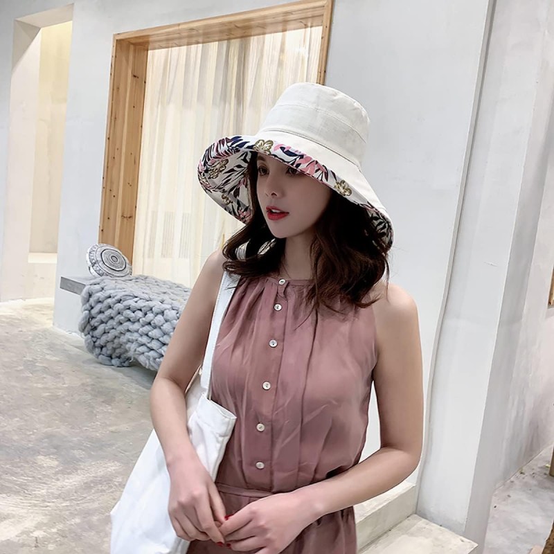 Women's Reversible Wide Brim UV Protection Sun Hat for Outdoor Activities