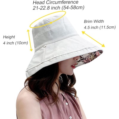 Women's Reversible Wide Brim UV Protection Sun Hat for Outdoor Activities
