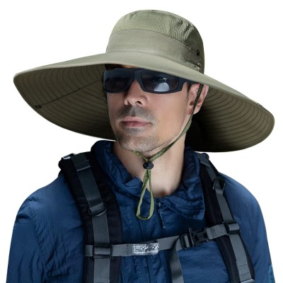 6 inch wide brim unisex sun protection bucket hat for hiking beach fishing