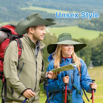 6 inch wide brim unisex sun protection bucket hat for hiking beach fishing