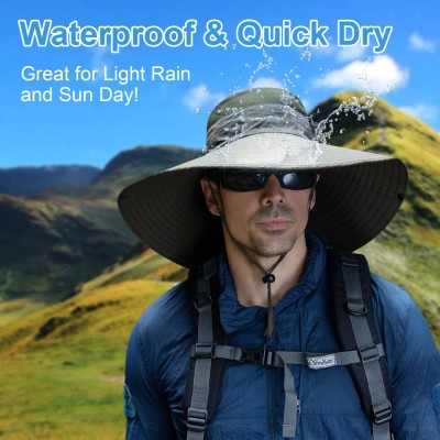 6 inch wide brim unisex sun protection bucket hat for hiking beach fishing