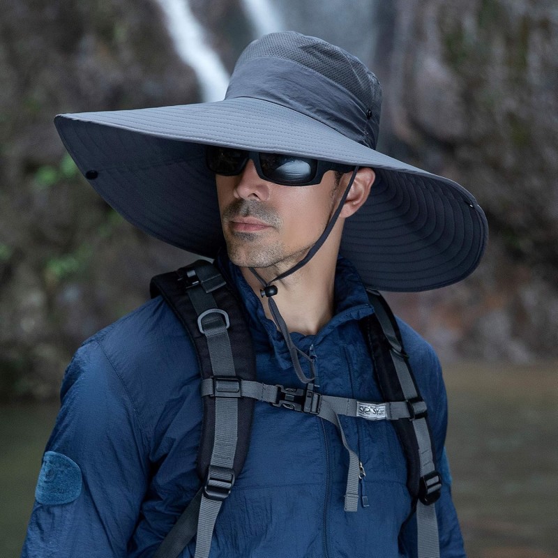6 6 inch wide brim unisex bucket hat ideal for hiking, beach, and fishing