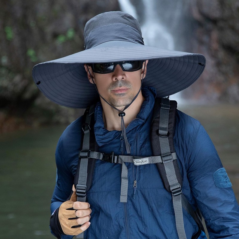 6 6 inch wide brim unisex bucket hat ideal for hiking, beach, and fishing