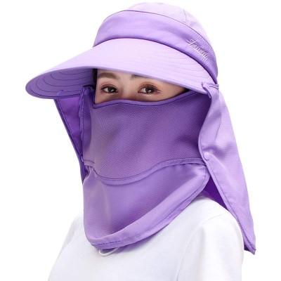 Women’s Wide Brim Sun Hat with Detachable Face Mask Women's wide brim sun hat with detachable face mask and neck flap for UV protection