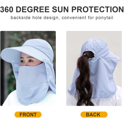 Women's Wide Brim Sun Hat UV Protection Detachable Face Mask Women's Wide Brim Sun Hat with UV Protection and Detachable Face Mask
