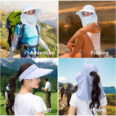 Women's Wide Brim Sun Hat UV Protection Detachable Face Mask Women's Wide Brim Sun Hat with UV Protection and Detachable Face Mask