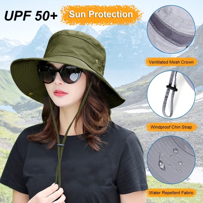 Unisex Adjustable UV Protection Mesh Bucket Hat Summer Sun Hat Unisex Adjustable UV Protection Mesh Bucket Hat for Fishing Hiking Beach Gardening