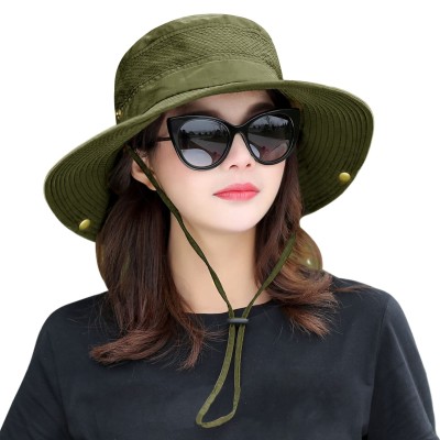 Unisex Adjustable UV Protection Mesh Bucket Hat Summer Sun Hat Unisex Adjustable UV Protection Mesh Bucket Hat for Fishing Hiking Beach Gardening