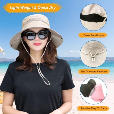 Unisex UV Protection Wide Brim Bucket Sun Hat for Outdoor Use