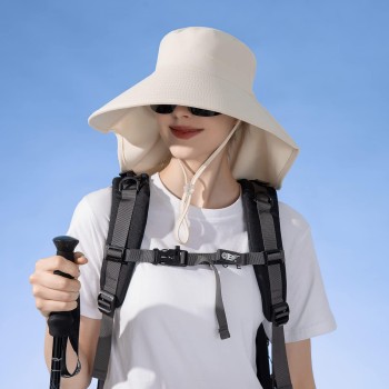 UPF 50+ Sun Hat for Summer, Neck Flap Quick Dry Packable Hiking Fishing Safari Hat Women Men One Size Beige UPF 50+ Sun Hat for Summer, Neck Flap Quick Dry Packable Hiking Fishing Safari Hat Women Men One Size Beige