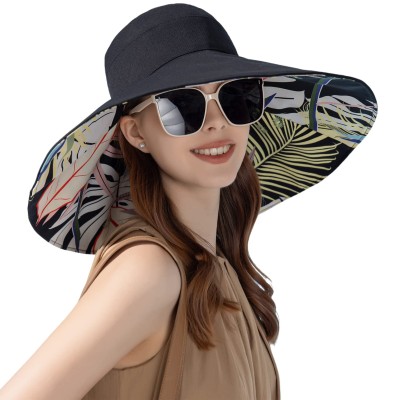 HUAMULAN Women's Wide Brim Foldable UV Protection Beach Bucket Hat