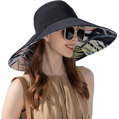 HUAMULAN Women's Wide Brim Foldable UV Protection Beach Bucket Hat