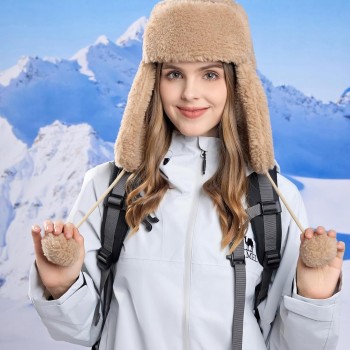 HUAMULAN Unisex Winter Trapper Hat Ushanka Windproof Ski Snow Khaki One Size HUAMULAN Unisex Winter Trapper Hat Ushanka Windproof Ski Snow Khaki One Size