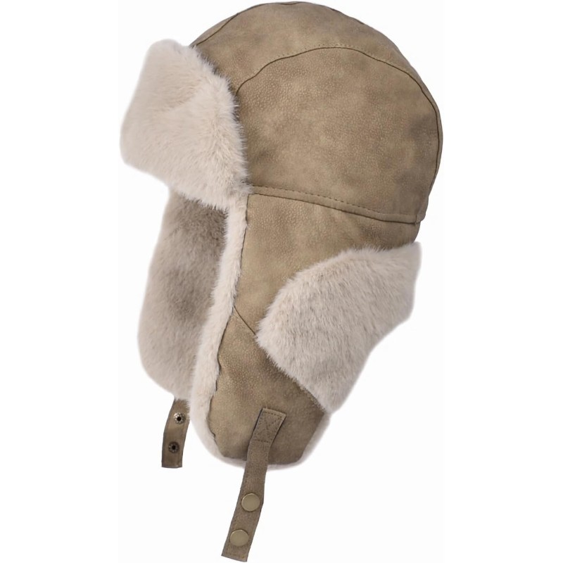 HUAMULAN Brown Ushanka Trapper Hat with Ear Flaps for Winter Ski Hunting