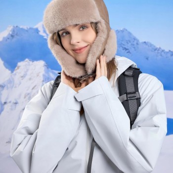 HUAMULAN Unisex Winter Trapper Ushanka Hat Windproof Ski Hunting Ear Flap Brown Cap