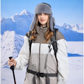 HUAMULAN Unisex Winter Trapper Hat Ushanka Windproof Ear Flaps for Ski & Hunting Gray HUAMULAN Unisex Winter Trapper Hat Ushanka Windproof Ear Flaps for Ski & Hunting Gray