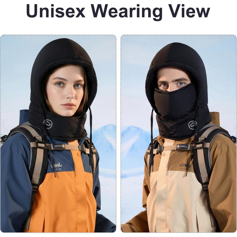 HUAMULAN 3-in-1 Winter Balaclava for Extreme Cold HUAMULAN Unisex 3-in-1 Winter Balaclava Ski Snow Hat Face Shield