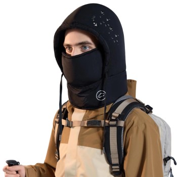 HUAMULAN Unisex 3-in-1 Winter Balaclava Waterproof Fleece Ski Snow Hat Face Shield Earmuff for Extreme Cold Weather