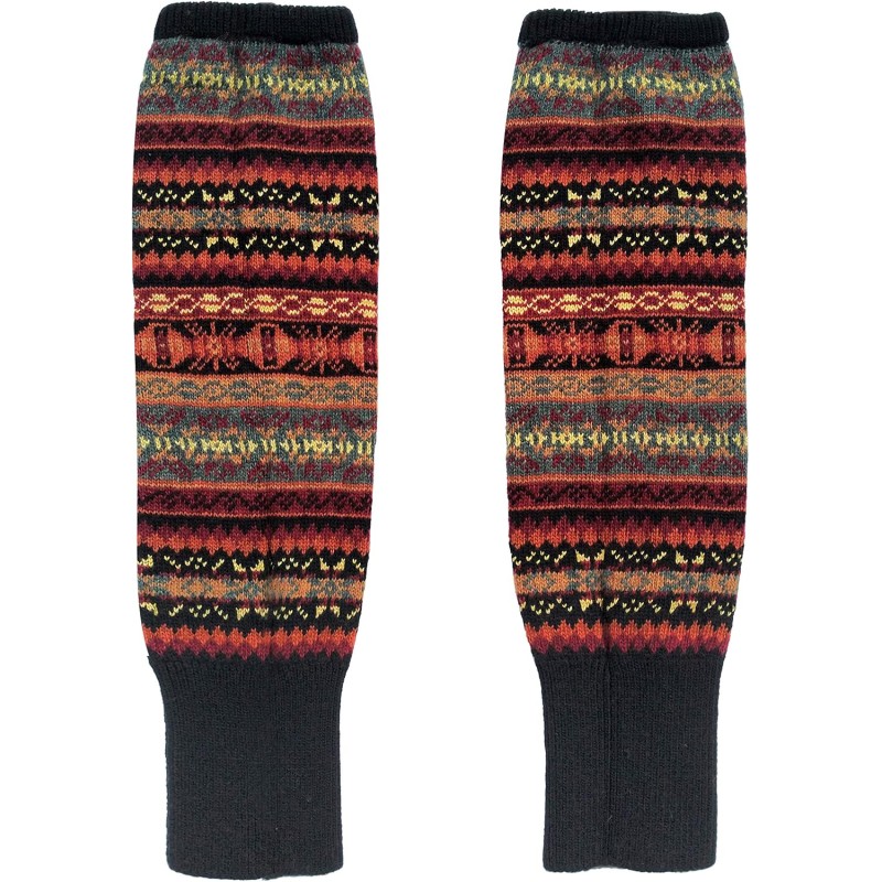 HUAMULAN Women's Bohemian Knit Over Knee Leg Warmers HUAMULAN Women's Bohemian Knit Over Knee Leg Warmers Black Boot Cuffs