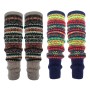 HUAMULAN Women Bohemian Knit Crochet Over Knee Long Leg Warmers Winter Thick Warm Navy Khaki Stretch Boot Cuffs
