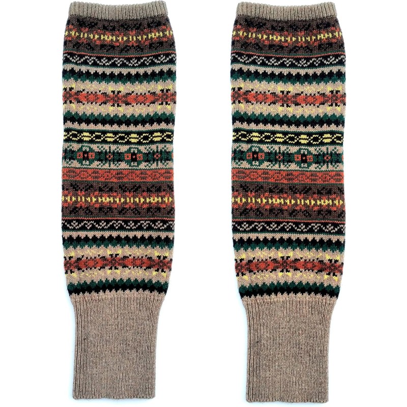 HUAMULAN Women's Bohemian Knit Crochet Over Knee Leg Warmers Navy Khaki