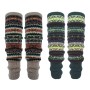 HUAMULAN Women Winter Bohemian Knit Over Knee Leg Warmers Thick Stretch Boot Cuffs Khaki Green
