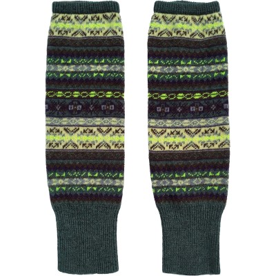 HUAMULAN Women's Khaki Green Bohemian Knit Over Knee Leg Warmers