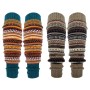 HUAMULAN Women's Bohemian Knit Over Knee Leg Warmers Winter Thick Warm Boot Cuffs Kakhiblue