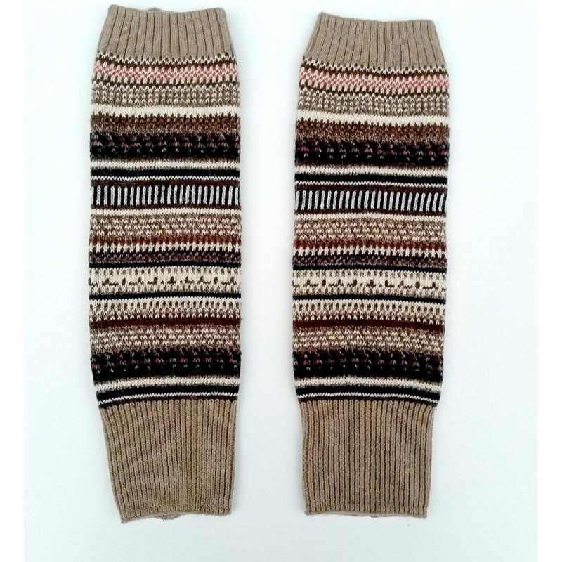 HUAMULAN Women's Bohemian Knit Over Knee Leg Warmers Kakhiblue HUAMULAN Women's Bohemian Knit Over Knee Leg Warmers in Kakhiblue