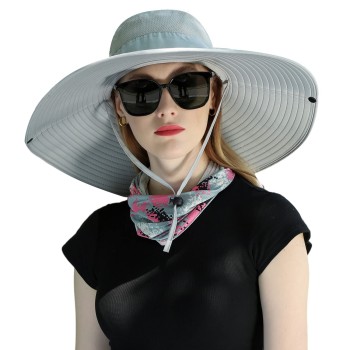 UPF 50+ Wide Brim Sun Hat for Men Women – Ventilated Quick Dry Outdoor Hat for Fishing Hiking Beach Garden