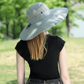 UPF 50+ Wide Brim Sun Hat for Men Women – Ventilated Quick Dry Outdoor Hat for Fishing Hiking Beach Garden