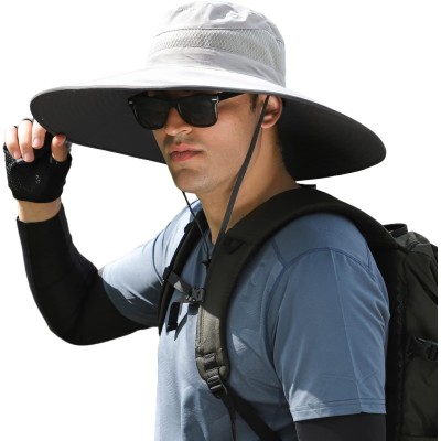 Hyp013 Light Gray Unisex Wide Brim Sun Hat