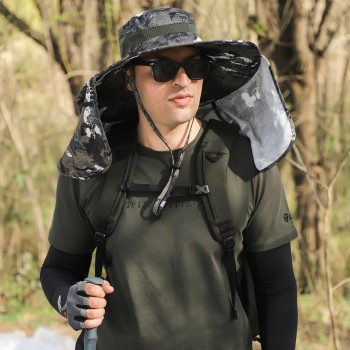 HUAMULAN UPF 50+ Sun Hat Men Women, Large Brim Neck Flap Quick Dry Hiking Fishing Safari Hat HUAMULAN UPF 50+ Sun Hat Men Women, Large Brim Neck Flap Quick Dry Hiking Fishing Safari Hat