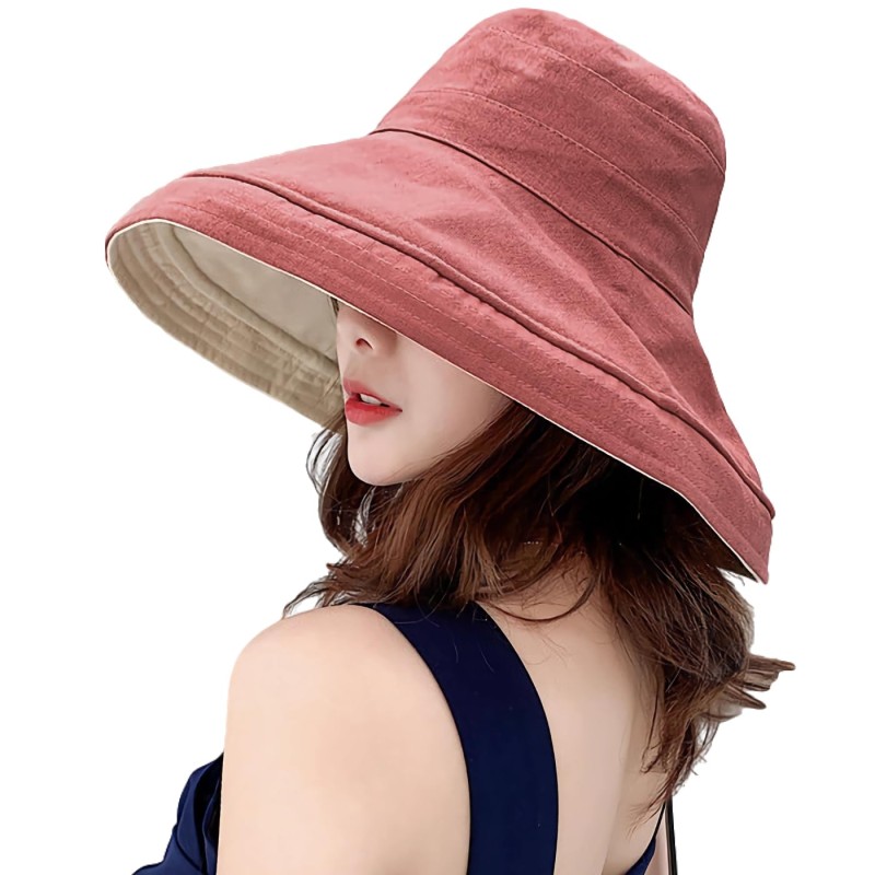 Women's Wide Brim Sun Hat UV Protection Women's wide brim sun hat with UV protection and chin strap