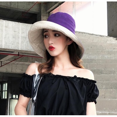 Women’s Purple Wide Brim Sun Hat for Beach Hiking Purple Women’s Wide Brim Sun Hat with UV Protection and Chin Strap