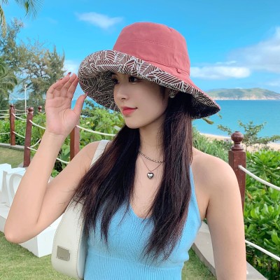 HUAMULAN Women's Wide Brim Reversible Beach Bucket Hat HUAMULAN Women's Reversible Beach Bucket Hat UV Protection Foldable Sun Hat