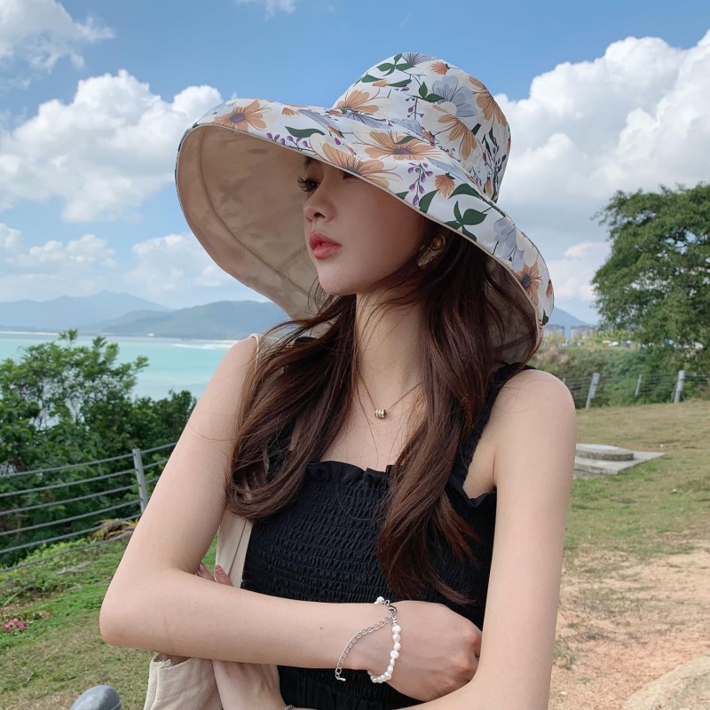 HUAMULAN Women's Reversible UV Protection Summer Sun Hat