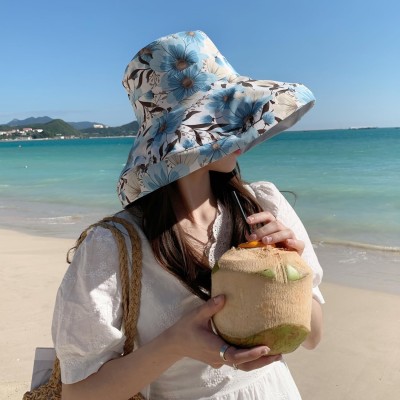 HUAMULAN Women’s Summer Floral Sun Hat UV Protection HUAMULAN women's summer floral sun hat with wide brim for UV protection