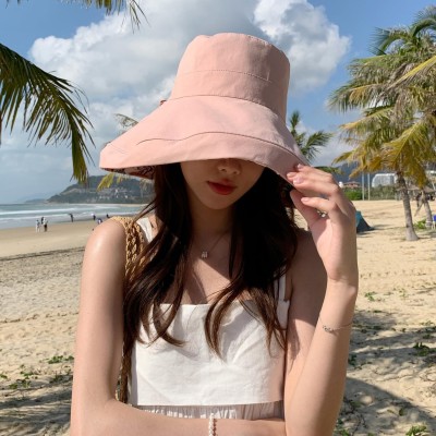 HUAMULAN Women's Reversible UV Protection Sun Hat HUAMULAN Women's Pink Wide Brim Reversible UV Sun Hat