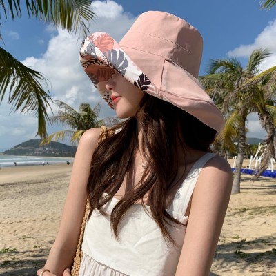 HUAMULAN Women's Reversible UV Protection Sun Hat HUAMULAN Women's Pink Wide Brim Reversible UV Sun Hat