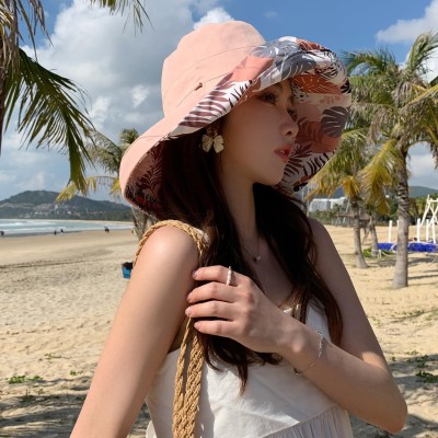 HUAMULAN Women's Reversible UV Protection Sun Hat HUAMULAN Women's Pink Wide Brim Reversible UV Sun Hat