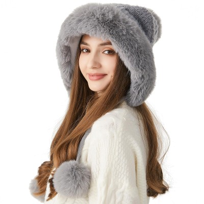 HUAMULAN Women's Sherpa Lined Winter Ski Beanie HUAMULAN Women's Peruvian Winter Sherpa Beanie with Ear Flaps