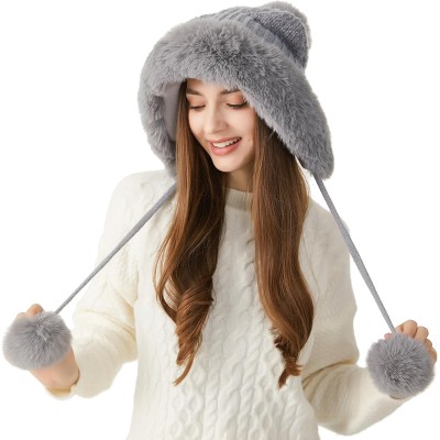 HUAMULAN Women's Sherpa Lined Winter Ski Beanie HUAMULAN Women's Peruvian Winter Sherpa Beanie with Ear Flaps