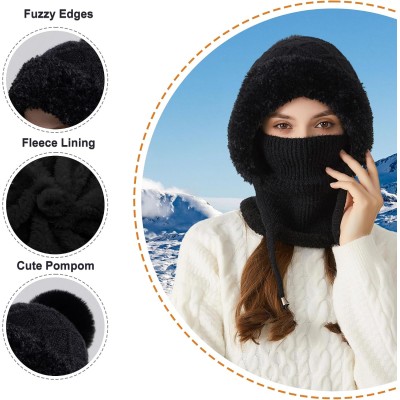 HUAMULAN Women's 3-in-1 Winter Balaclava Ski Hat HUAMULAN Women's 3-in-1 Fleece Lined Winter Balaclava Ski Hat