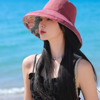 Women’s Wide Brim Sun Hat: Reversible Packable UV Protection for Summer Beach Hiking Fishing Garden Travel